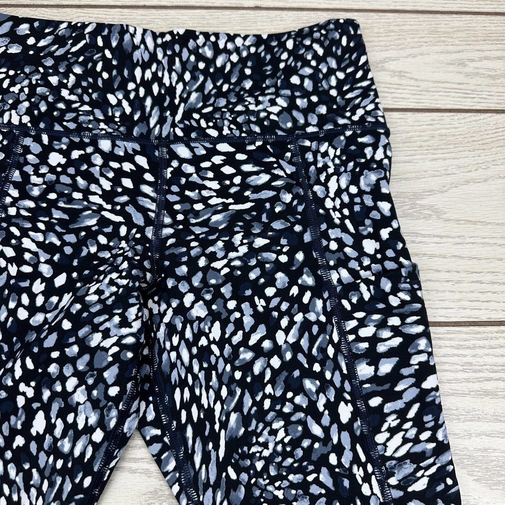 Athleta Womens S Spotty Up For Anything Blue Gray‎ Cropped Leggings Mesh
